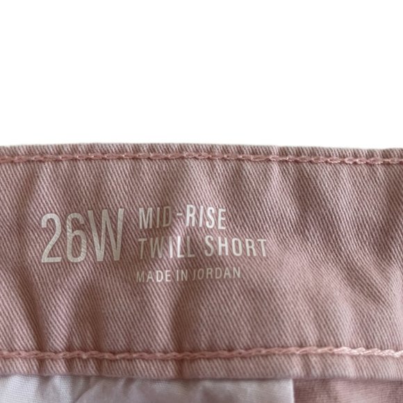 a.n.a. Women's Plus-Size 26 ROSE PINK 4.5" Mid Rise Flat-front Chino Short - Picture 8 of 11